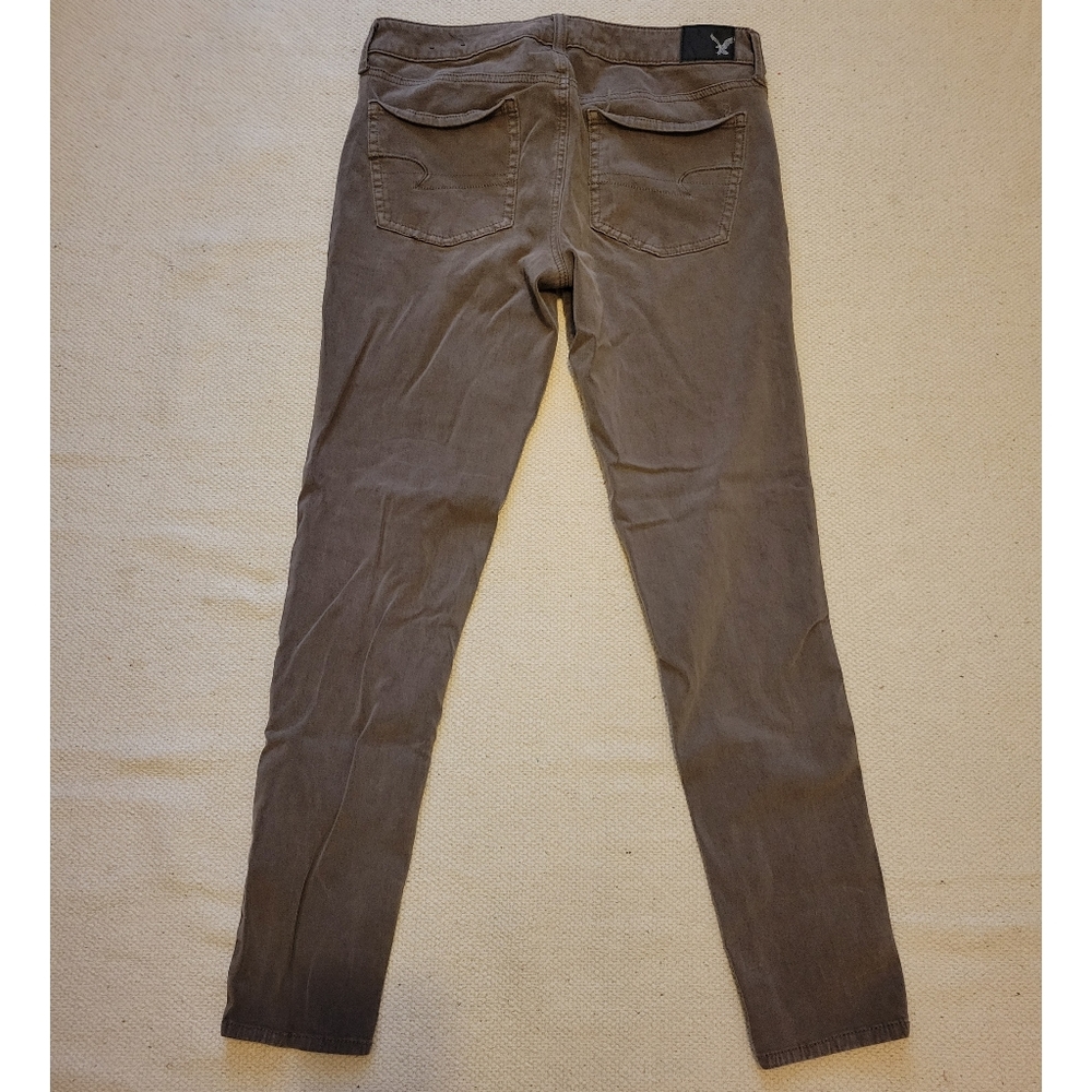 Womens American Eagle brown/plum jeggings 360 super stretch size 10 - Picture 7 of 7